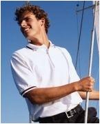custom embroidered polo shirt with trim