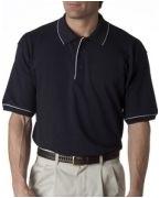 custom embroidered polo shirt with trim